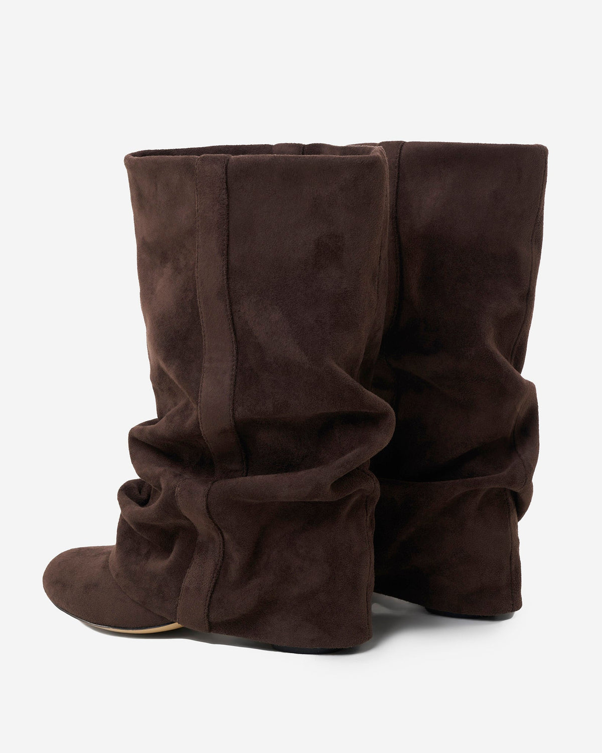 Elodie Slouchy Suede Boots - Dark Chocolate
