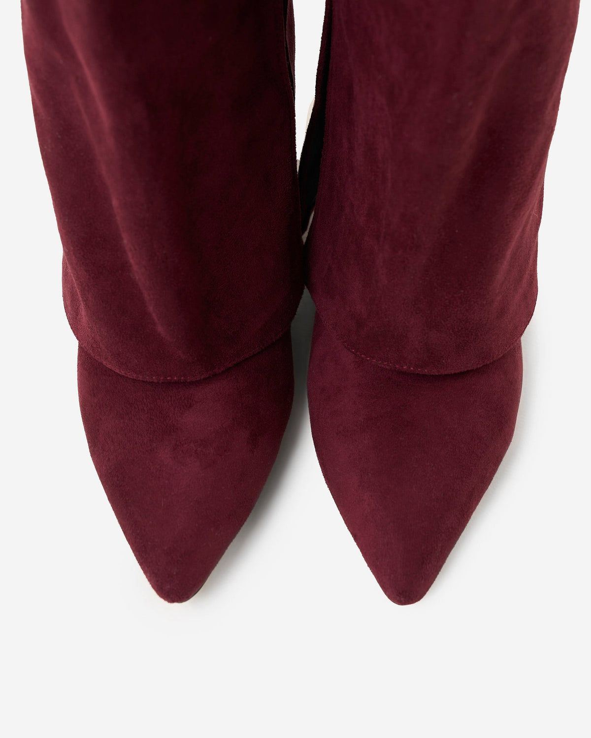 Siena Suede Knee-High Boots - Burgundy