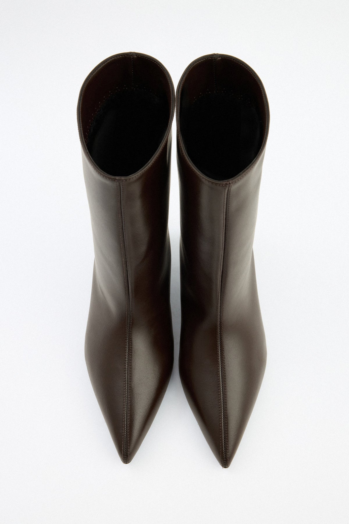 Florence Leather Ankle Boots - Dark Brown