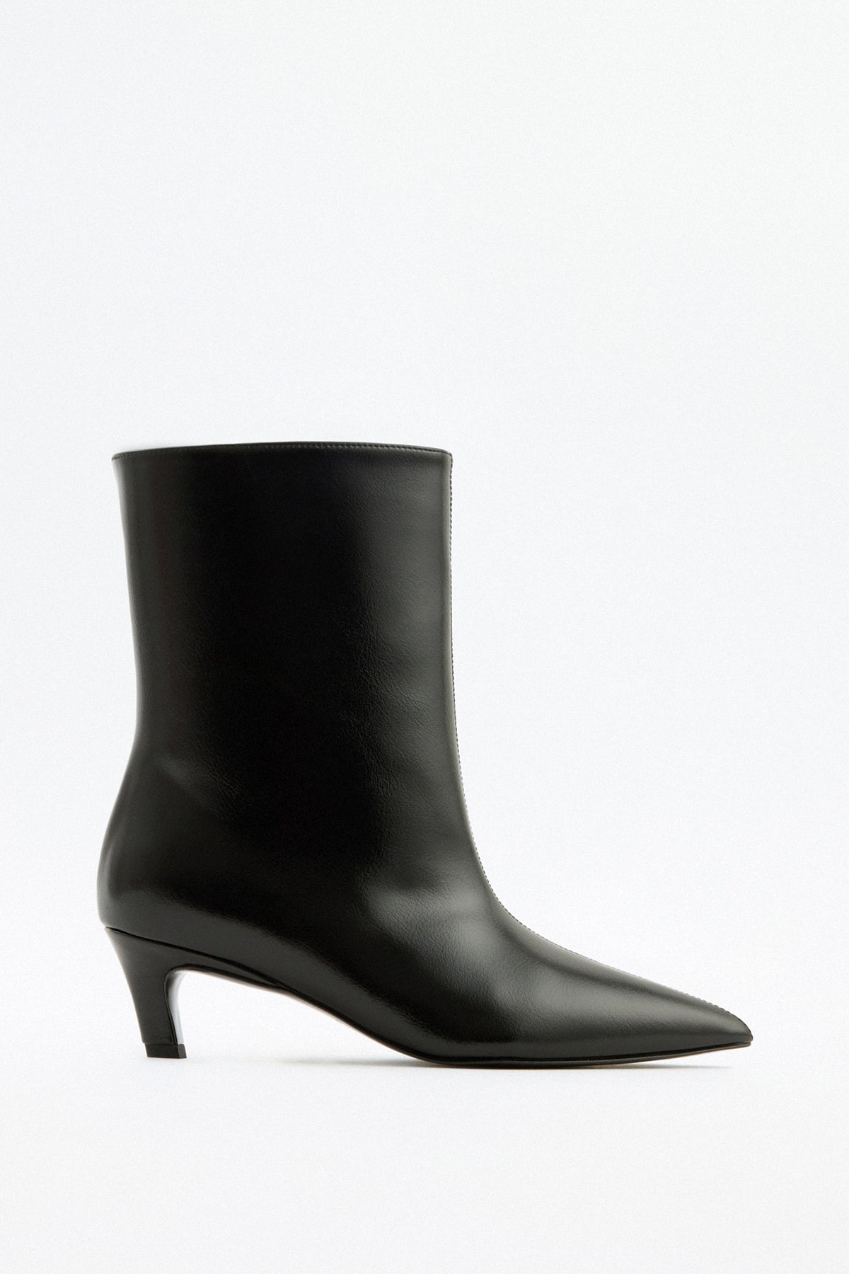 Florence Leather Ankle Boots - Black
