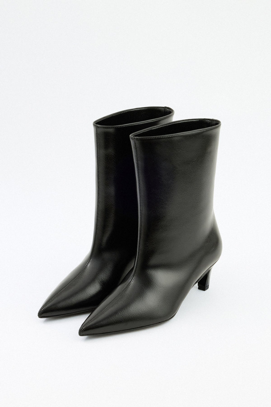 Florence Leather Ankle Boots - Black