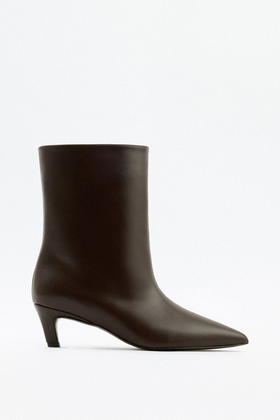 Florence Leather Ankle Boots - Dark Brown