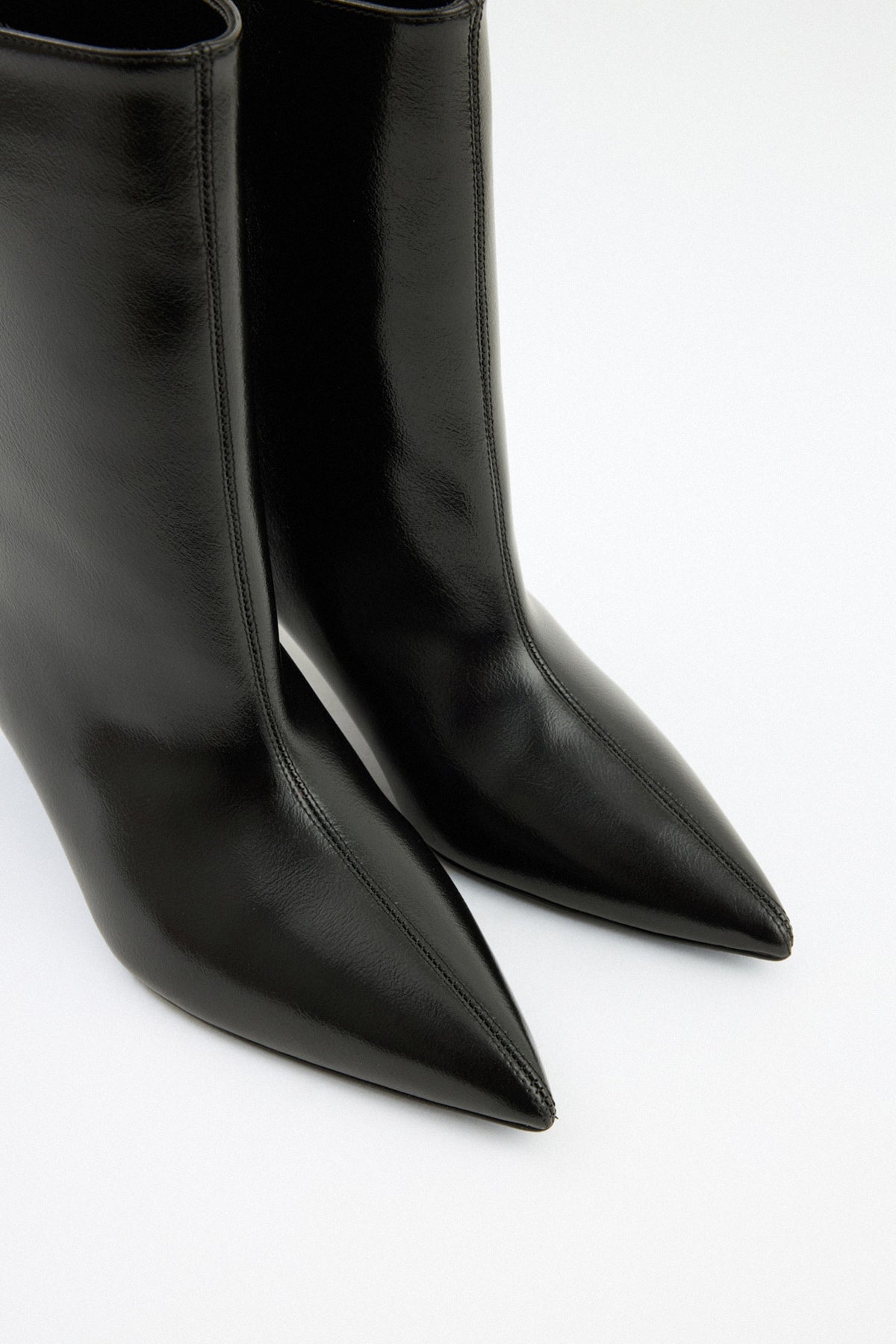 Florence Leather Ankle Boots - Black