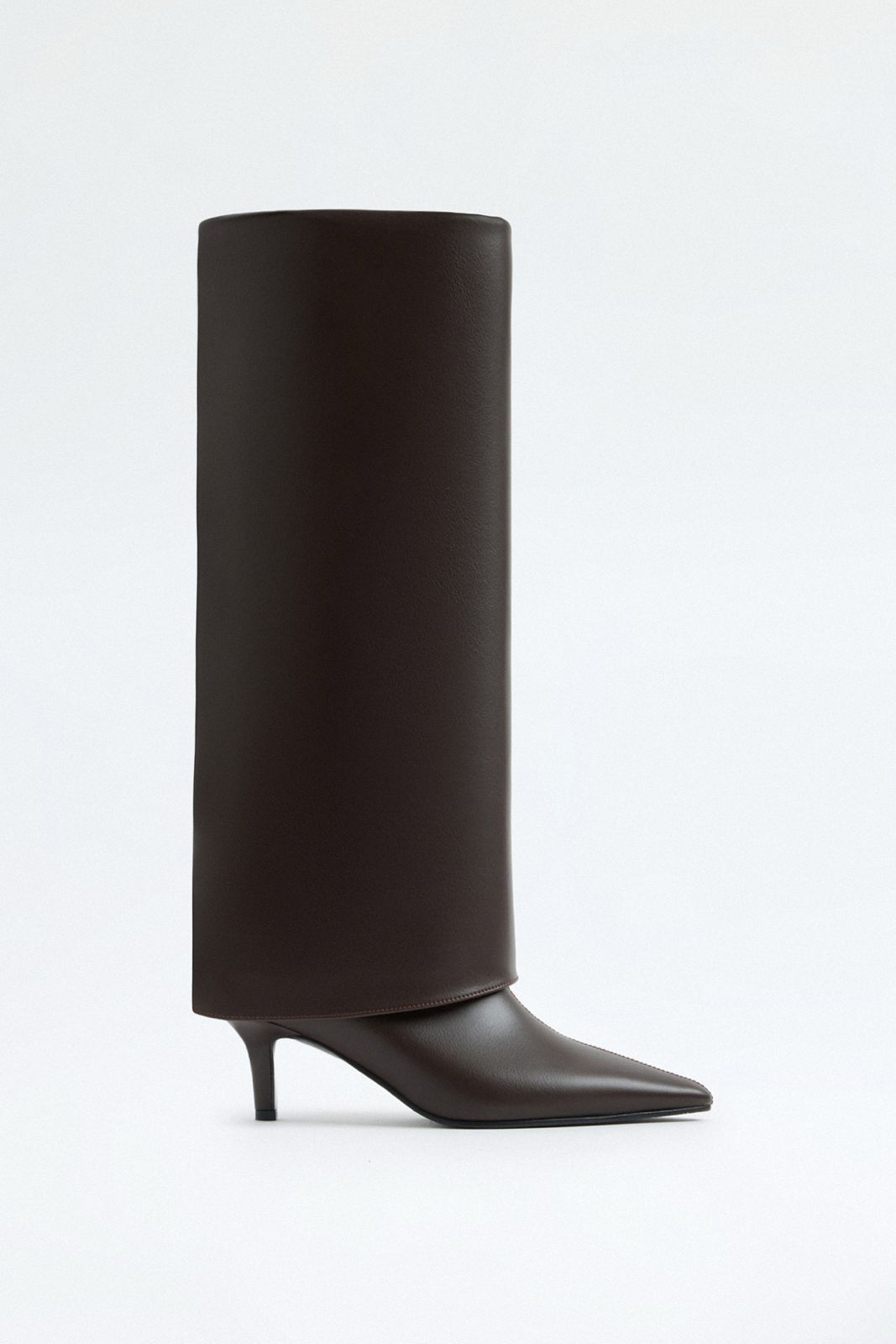 Margot Leather Knee-High Boots - Dark Brown