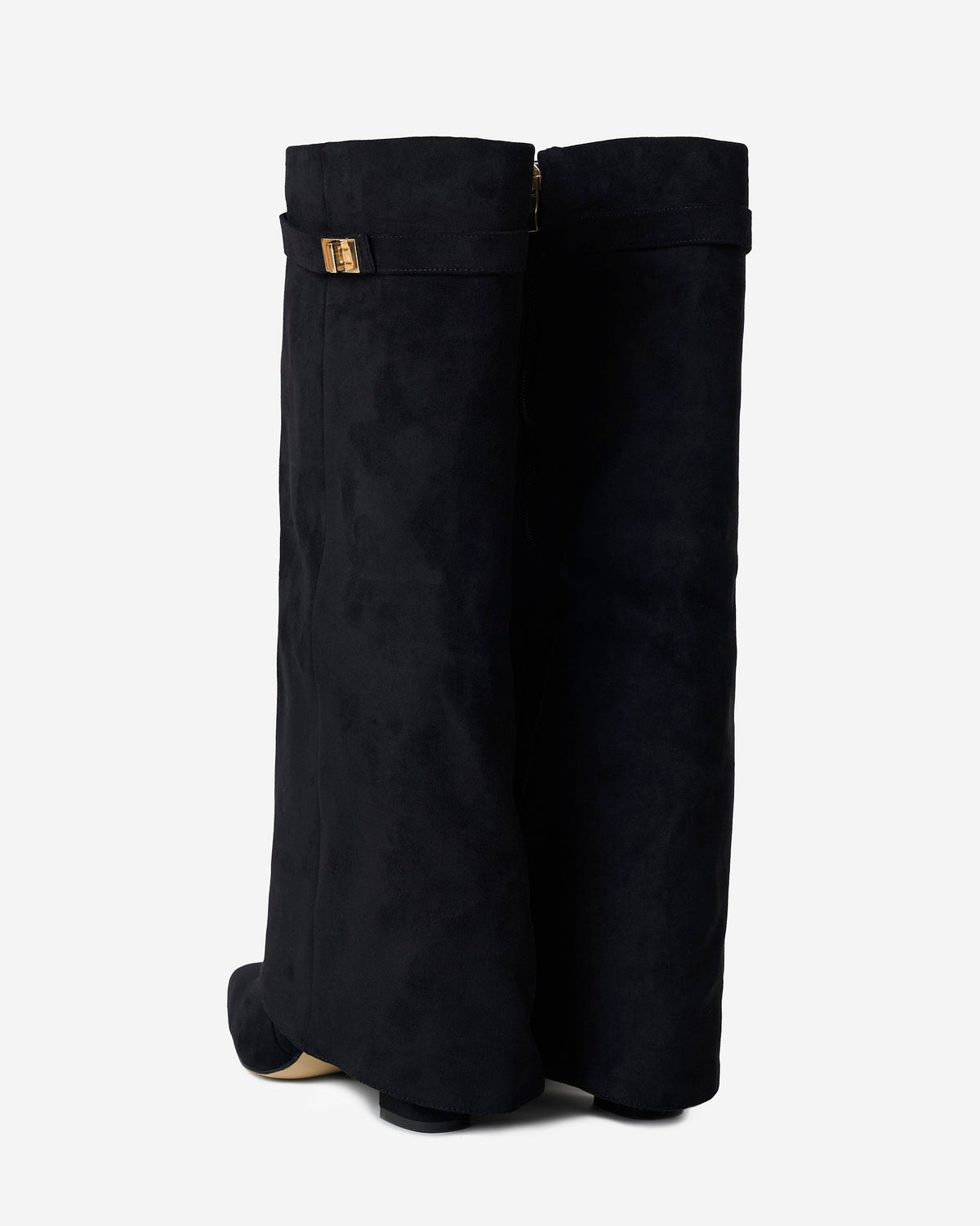Siena Suede Knee-High Boots - Black