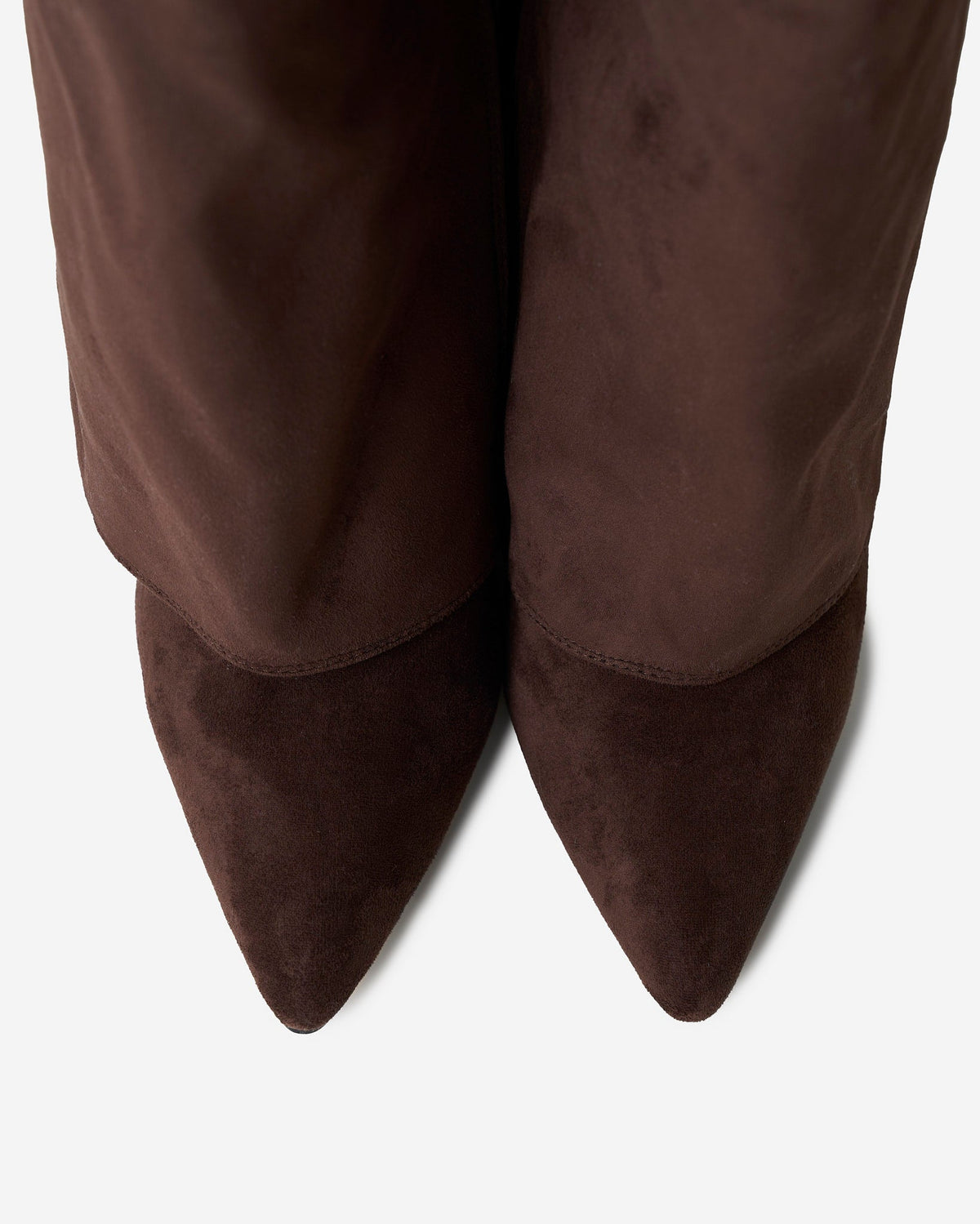 Siena Suede Knee-High Boots - Dark Brown