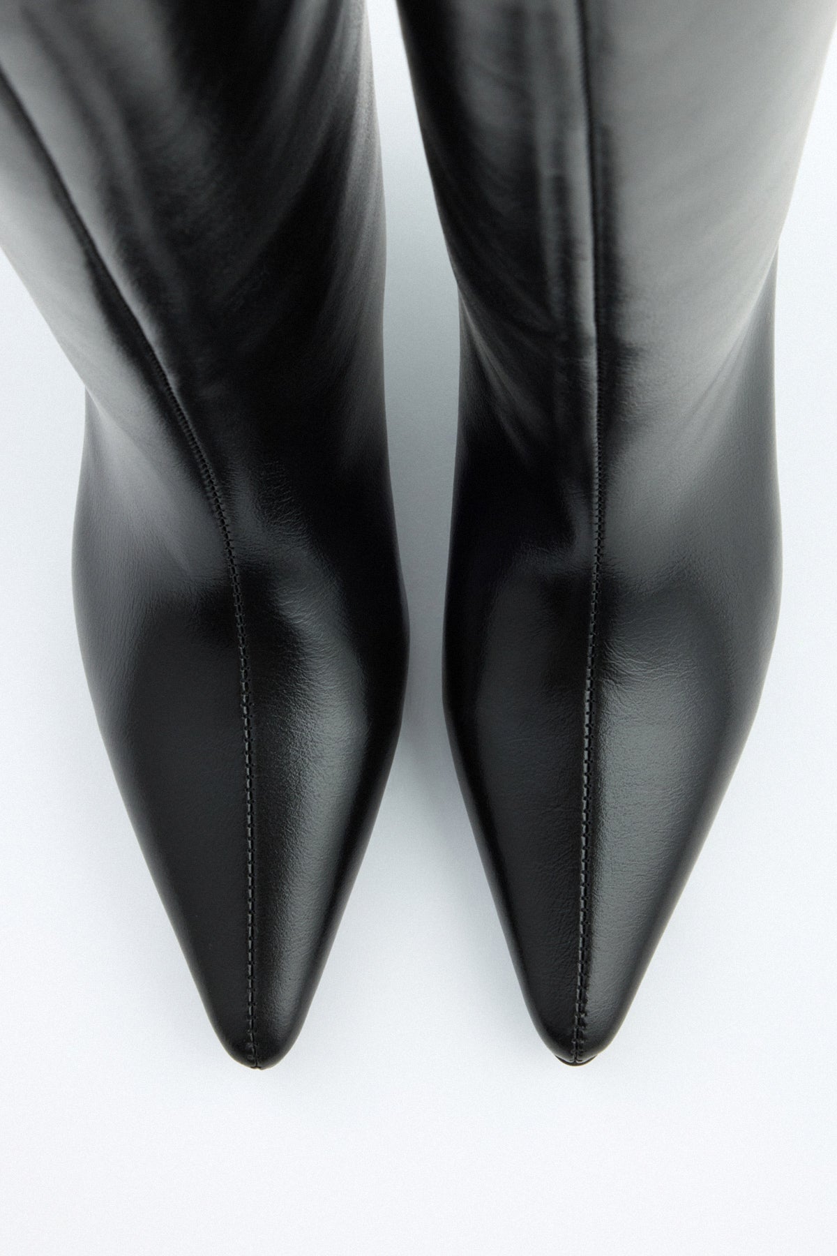 Noelle Leather Knee-High Boots - Black